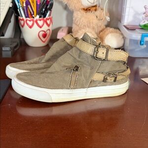 Casual Tan High-Top Women's Athletic Shoes